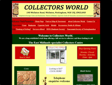 Tablet Screenshot of collectorsworld-nottingham.com